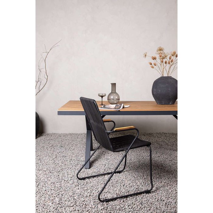 Venture Home Garcia Rechthoekige eettafel 74 x 200 x 100 - Zwart