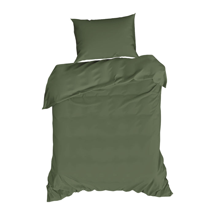 by fonQ Fresh Dekbedovertrek 140 x 200/220 cm - Moss Green