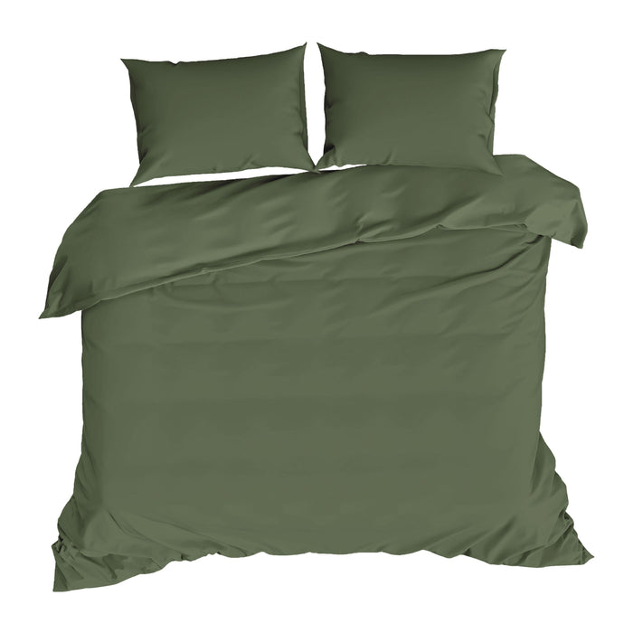 by fonQ Fresh Dekbedovertrek 240 x 220/240 cm - Moss Green