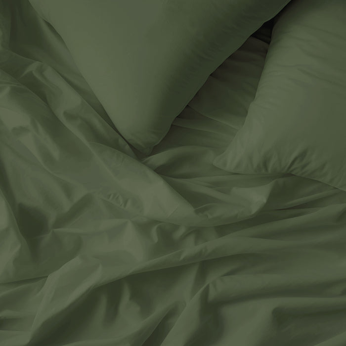 by fonQ Fresh Dekbedovertrek 200 x 220/240 cm - Moss Green