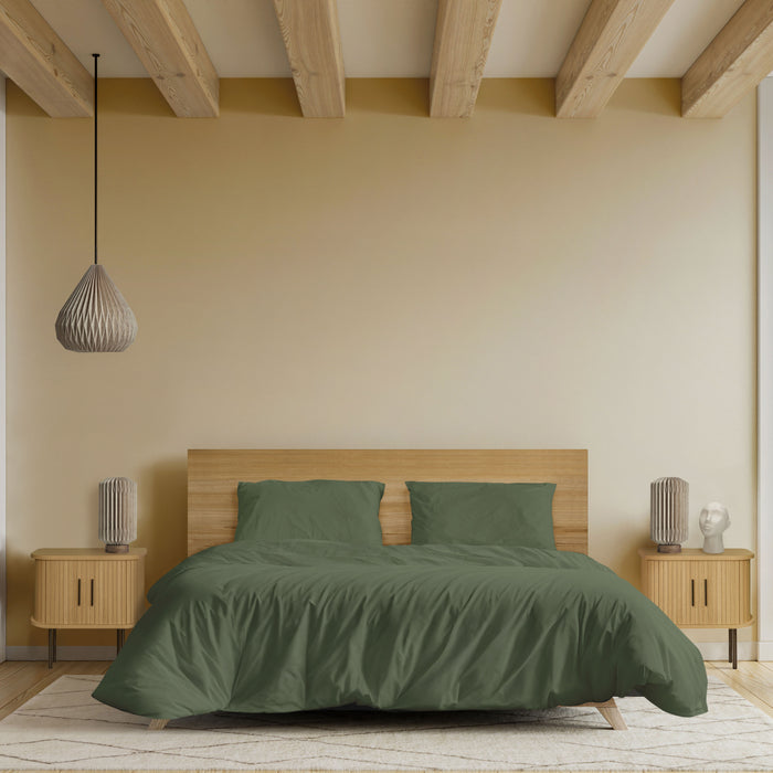 by fonQ Fresh Dekbedovertrek 240 x 220/240 cm - Moss Green