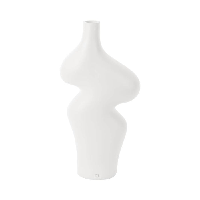 present time - Vase Organic Curves large polyresin white