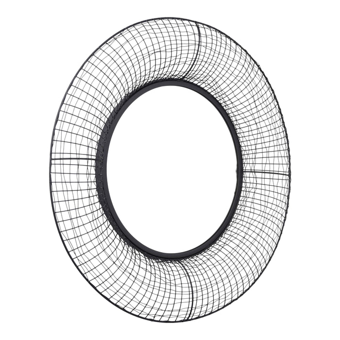 LOFT42 Gaas Wandspiegel - Metaal - Zwart - Ø75cm