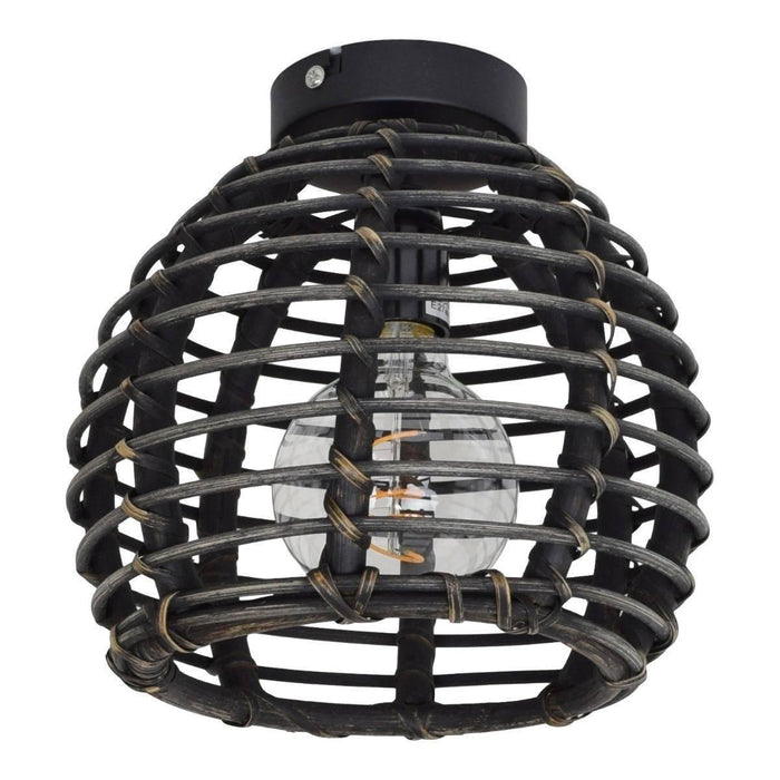 Urban Interiors - Plafondlamp - Bamboe Zwart - Ø25