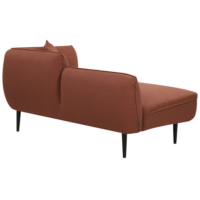 Beliani - CHEVANNES - Chaise longue - Donkerrood - Bouclé