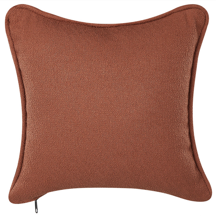 Beliani - CHEVANNES - Chaise longue - Donkerrood - Bouclé