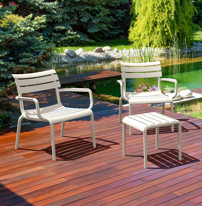 ALTEREGO AROMA Tuinstoel met armleuningen - Wit