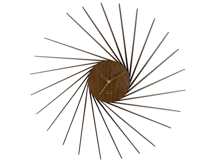 Karlsson - Wall clock Helix XL dark wood veneer