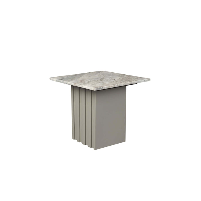 Dutchbone Clayton Bijzettafel Vierkant 40x40 cm Marmer - Grijs