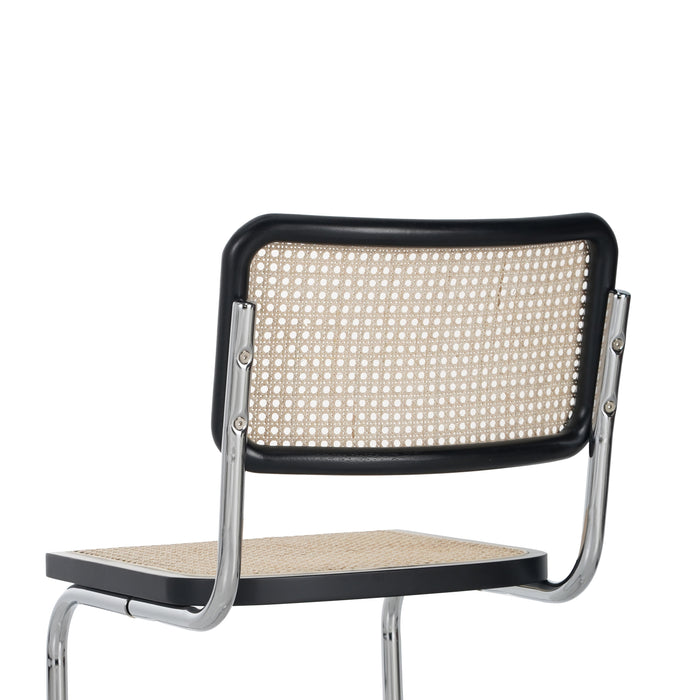 by fonQ Vento Eetkamerstoel - Zwart / Chroom