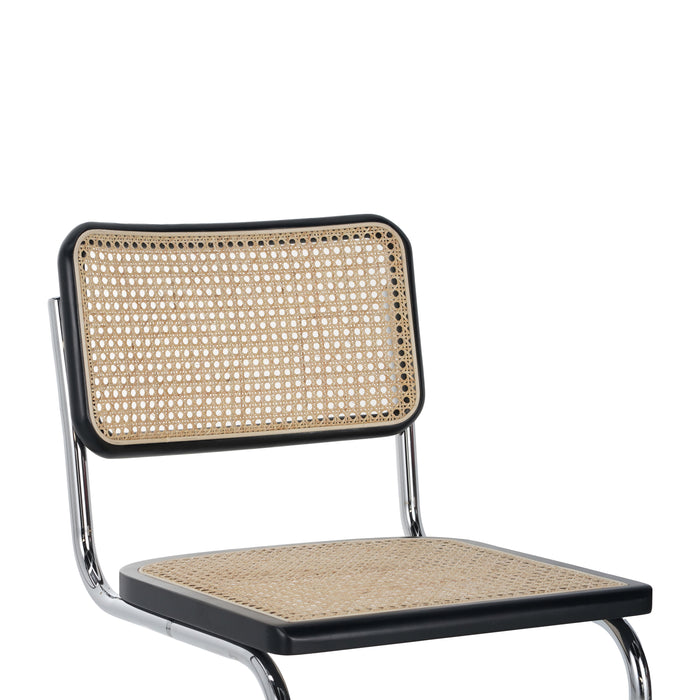 by fonQ Vento Eetkamerstoel - Zwart / Chroom