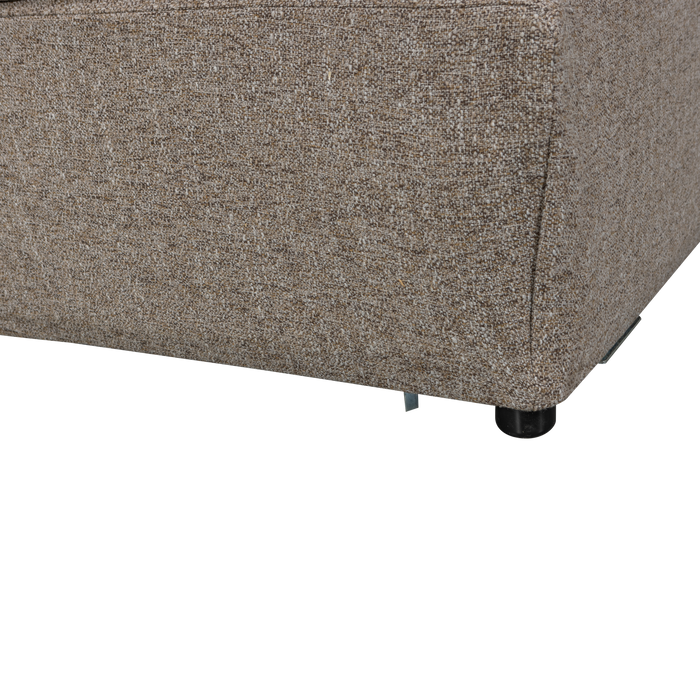 WOOOD Baggy Hoekelement - Geweven Stof - Bruin Melange - 81x96x96