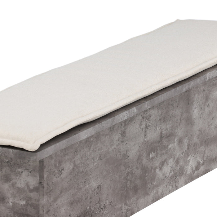 Fjôrd - Bankje Grijs met Off White Linnen - Kellogg