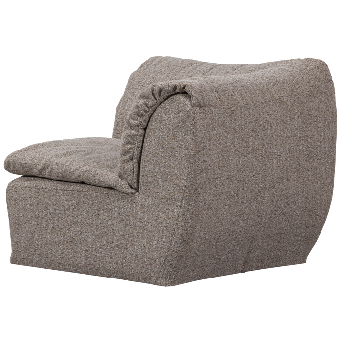 WOOOD Baggy Hoekelement - Geweven Stof - Bruin Melange - 81x96x96