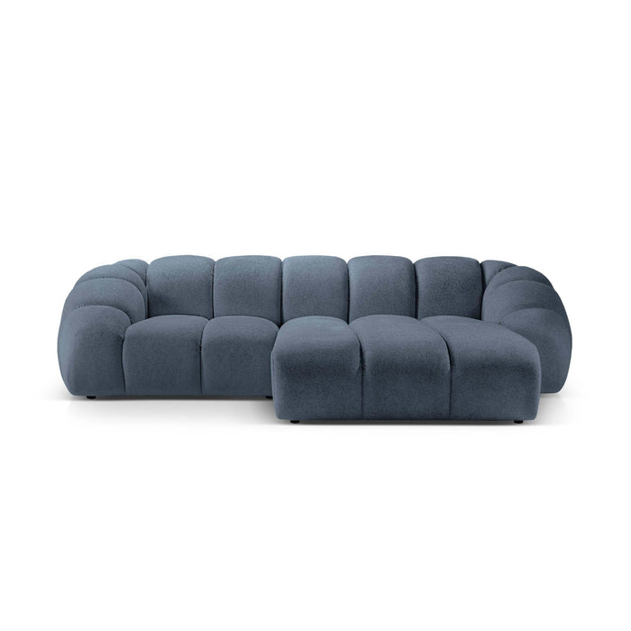 Micadoni Diana 3-zits Hoekbank met Chaise Longue Rechts - Denimblauw