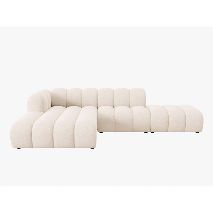 Micadoni Lupine 5-zits Hoekbank met Chaise Longue Open Links - Chenille - Lichtbeige