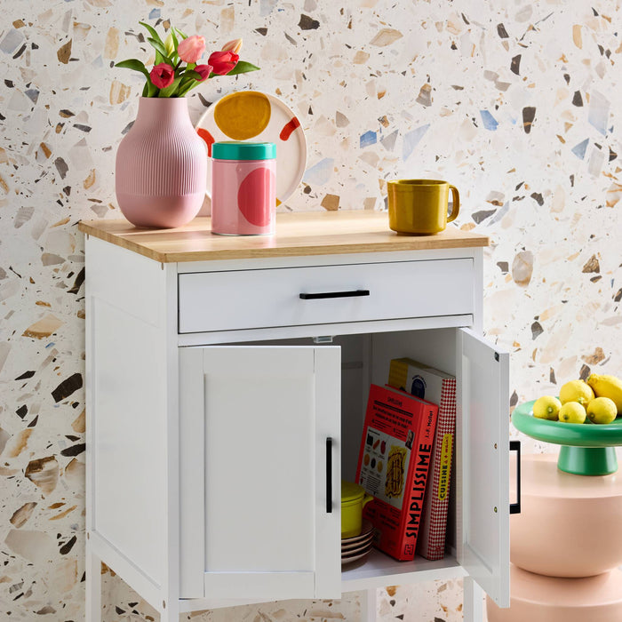 sweeek - Keukentrolley van rubberhout