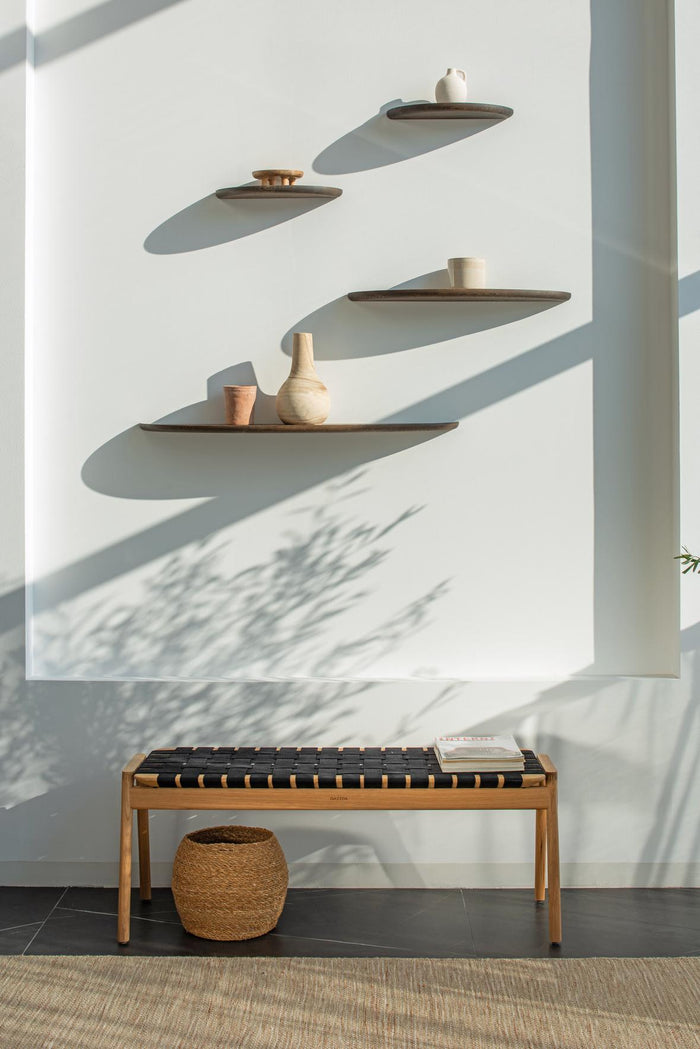 Klupa eetbank 160 white oil - Black