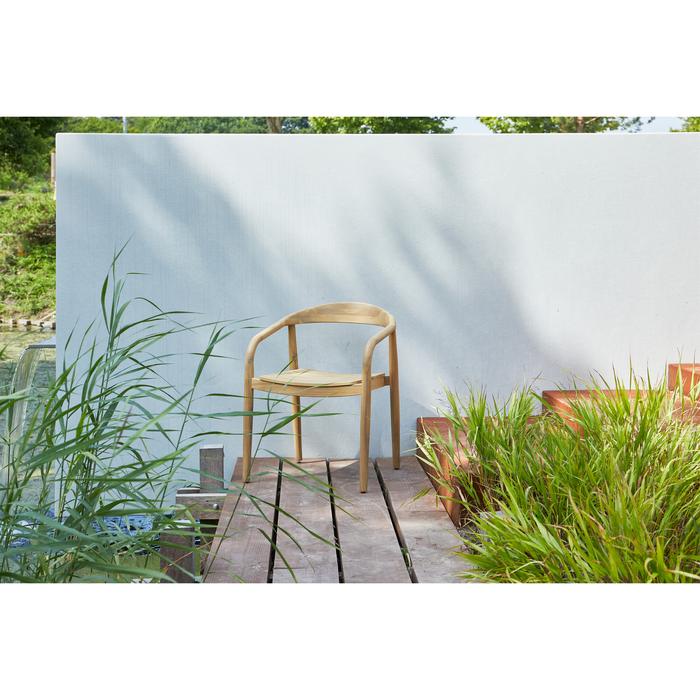 WOOOD Boru Tuinstoel - Acacia Hout - Naturel - 76x55x50