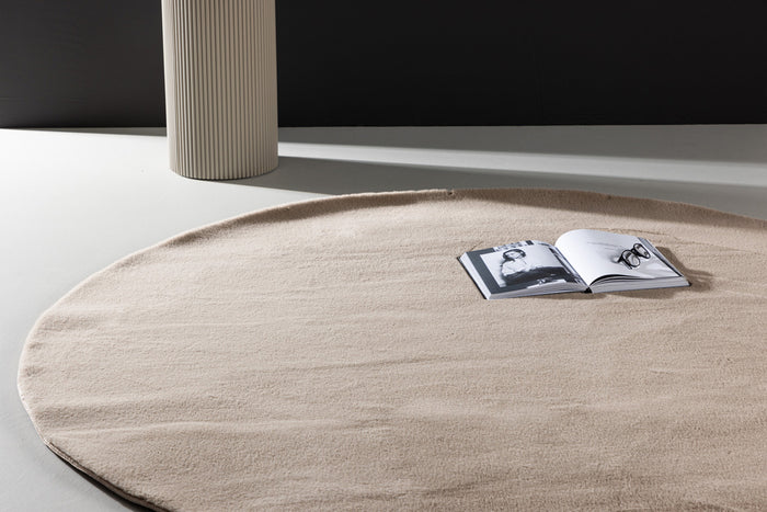 Fjôrd - Vloerkleed Beige - Ø200cm - Leni