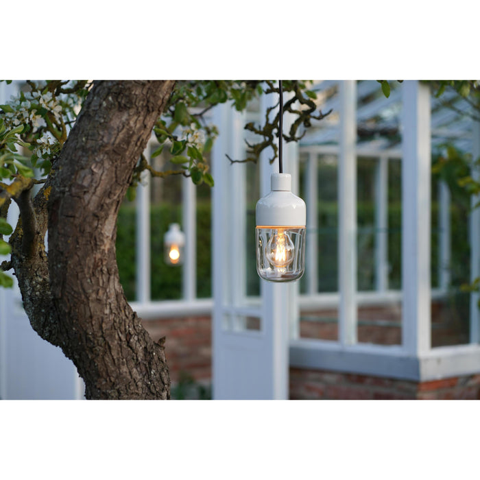 Ifö Electric Ohm hanglamp 100|215 IP44 outdoor opaal met stekker wit