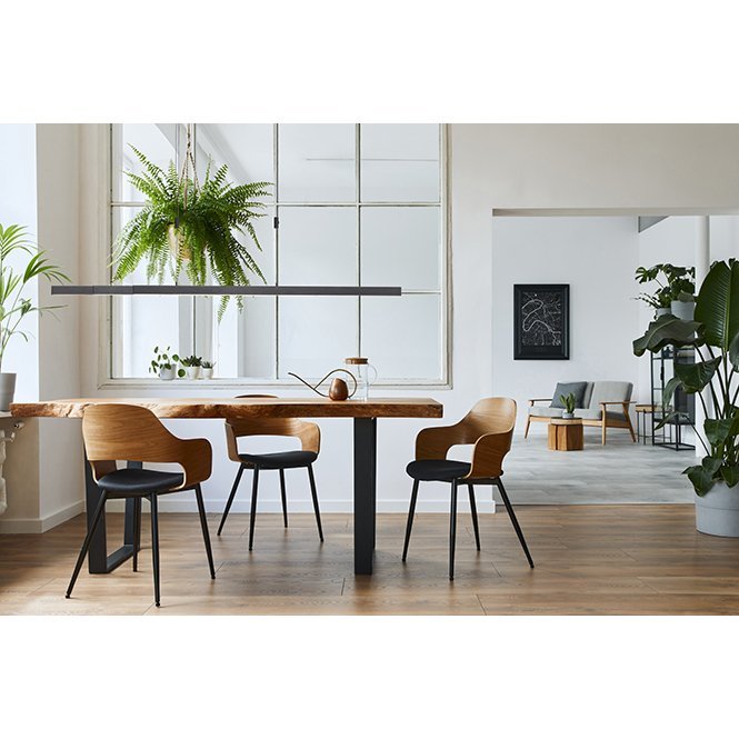 Paul Neuhaus Hanglamp Bacalia Antraciet L120-180cm