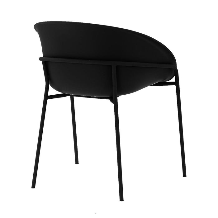 DS4U - Ella kunststof eetkamerstoel - zwart