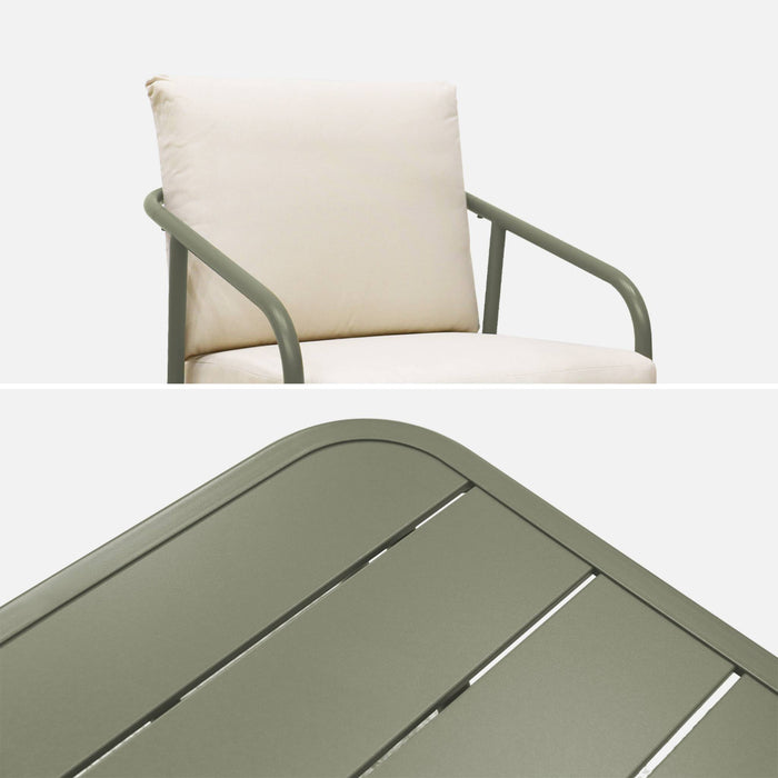 sweeek - Metalen loungeset, 4 zits