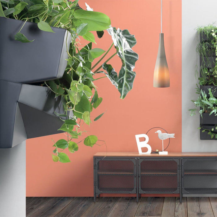 Prosperplast Hangende Plantenbakken - 2x - 78x19x35cm - grijs