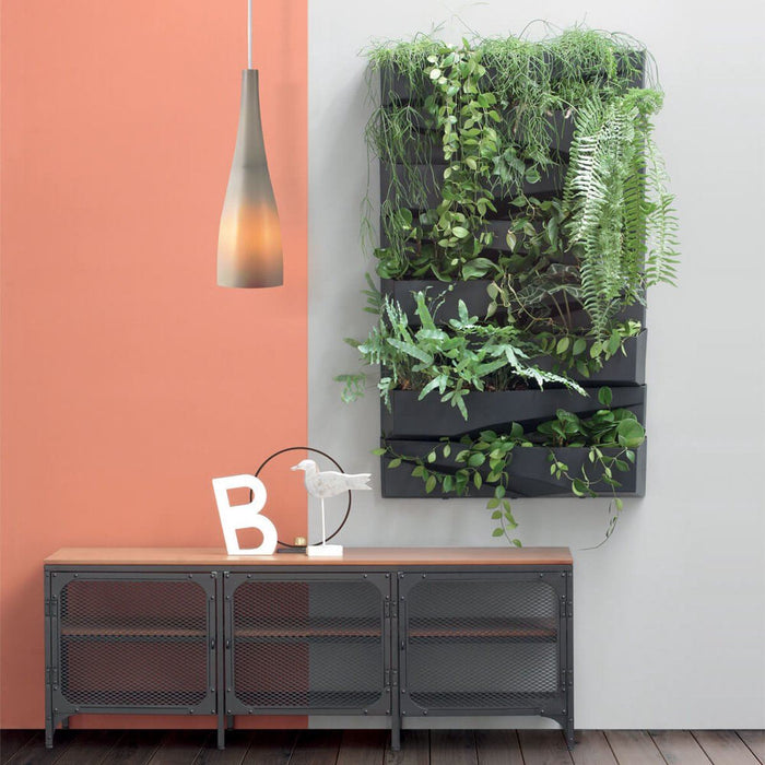 Prosperplast Hangende Plantenbakken - 2x - 78x19x35cm - grijs