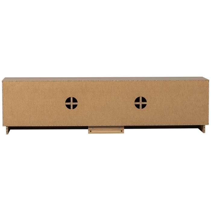 WOOOD Zuma tv-meubel - Push-To-Open - Eiken - Transparant - 52x200x45