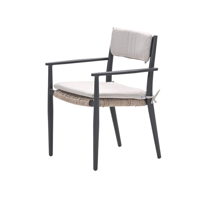 Parijs dining fauteuil - carbon black - natural - sand
