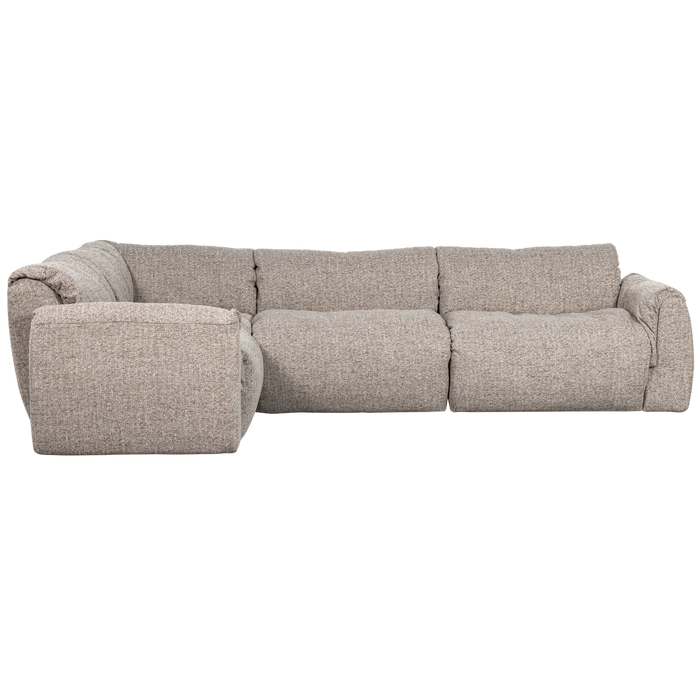 WOOOD Baggy Hoekbank Links - Geweven Stof - Naturel Melange