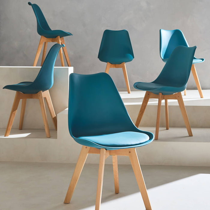 sweeek - Set van 6 eetkamerstoelen, 42x55x81cm