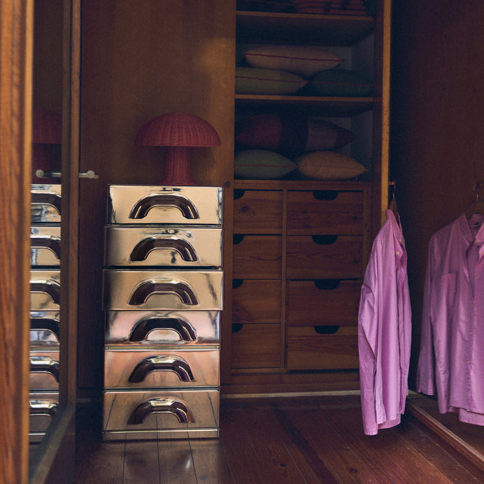 HKliving Chest Ladekast - 6 Lades - Chrome