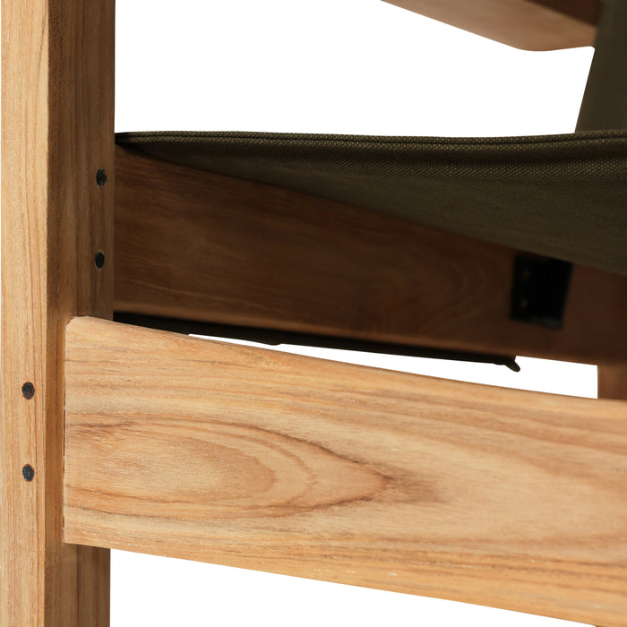 HKliving Explorer Lounger - Army Green