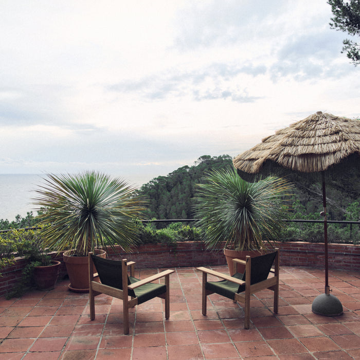 HKliving Explorer Lounger - Army Green