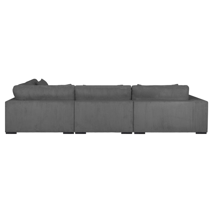 by fonQ Snug 4-zits Hoekbank met Chaise Longue Rechts - Donkergrijs