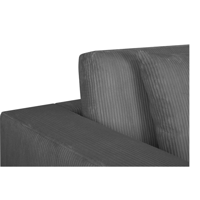 by fonQ Snug 4-zits Hoekbank met Chaise Longue Rechts - Donkergrijs