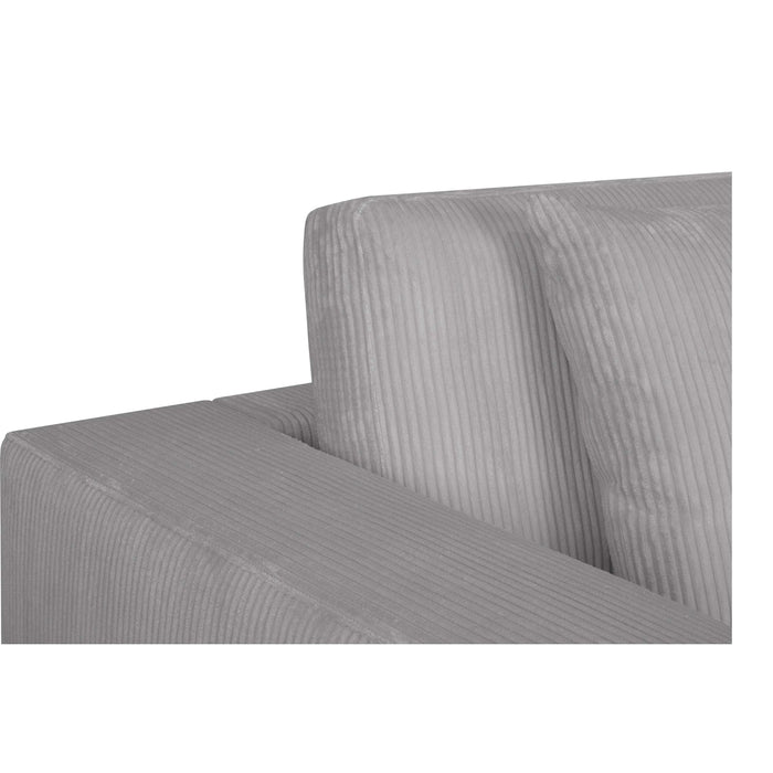 by fonQ Snug 2-zits Hoekbank met Chaise Longue Rechts - Lichtgrijs