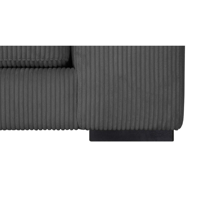 by fonQ Snug 4-zits Hoekbank met Chaise Longue Links - Donkergrijs