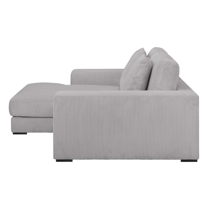 by fonQ Snug 2-zits Hoekbank met Chaise Longue Links - Lichtgrijs