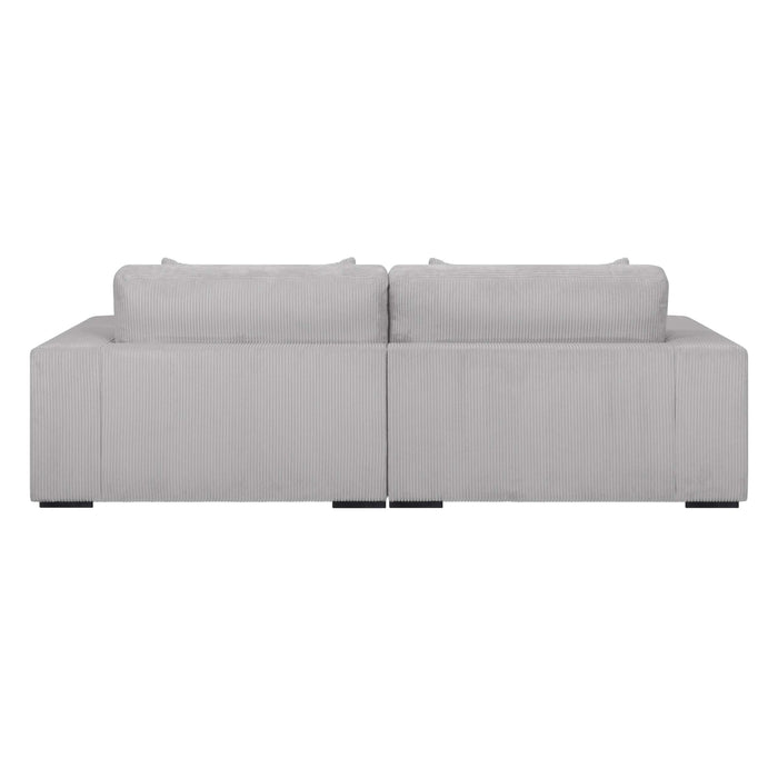 by fonQ Snug 2-zits Hoekbank met Chaise Longue Links - Lichtgrijs