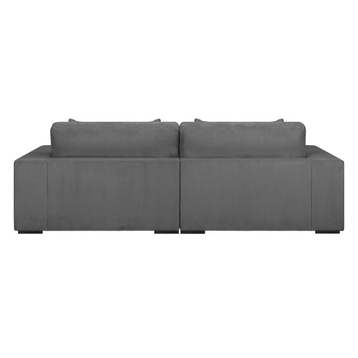 by fonQ Snug 2-zits Hoekbank met Chaise Longue Rechts - Donkergrijs