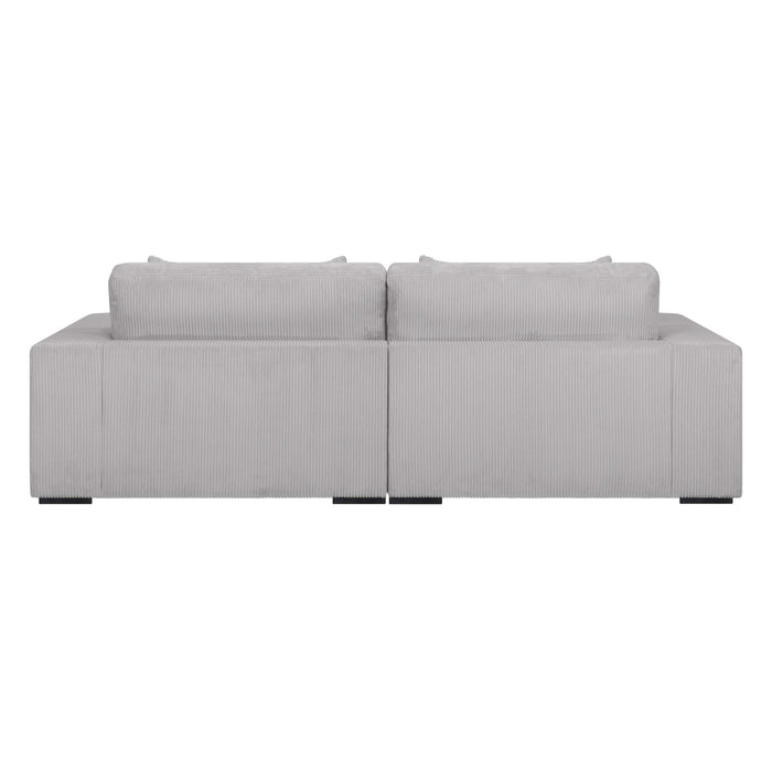 by fonQ Snug 2-zits Hoekbank met Chaise Longue Rechts - Lichtgrijs