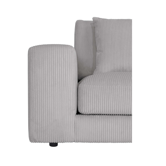 by fonQ Snug 2-zits Hoekbank met Chaise Longue Rechts - Lichtgrijs