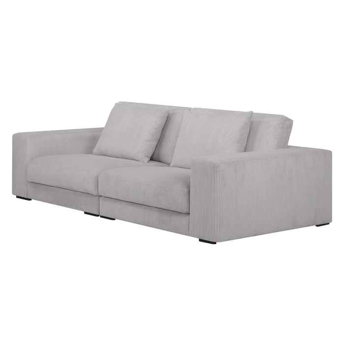 by fonQ Snug 3-zitsbank - Rib - Lichtgrijs