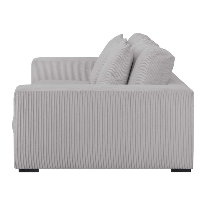 by fonQ Snug 3-zitsbank - Rib - Lichtgrijs