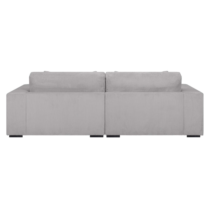 by fonQ Snug 3-zitsbank - Rib - Lichtgrijs