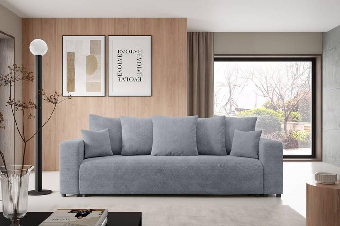 NADUVI Collection Slaapbank Laurel chenille met opbergruimte